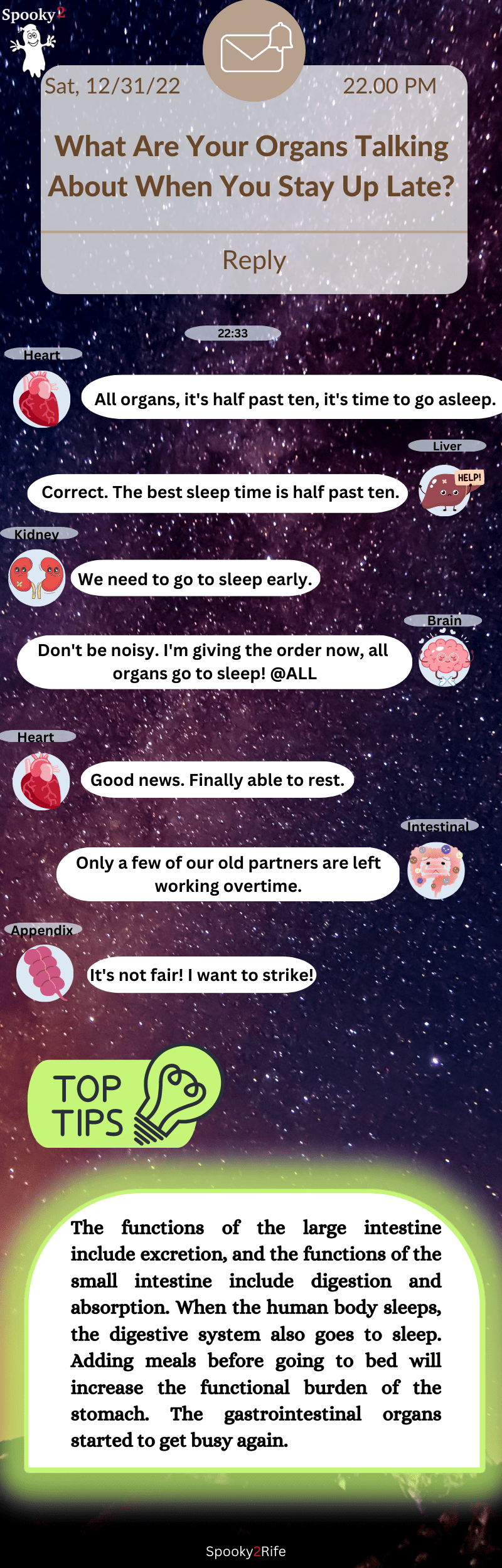 What Are Your Organs Talking About When You Stay Up Late