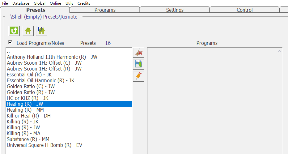 Preset Tab