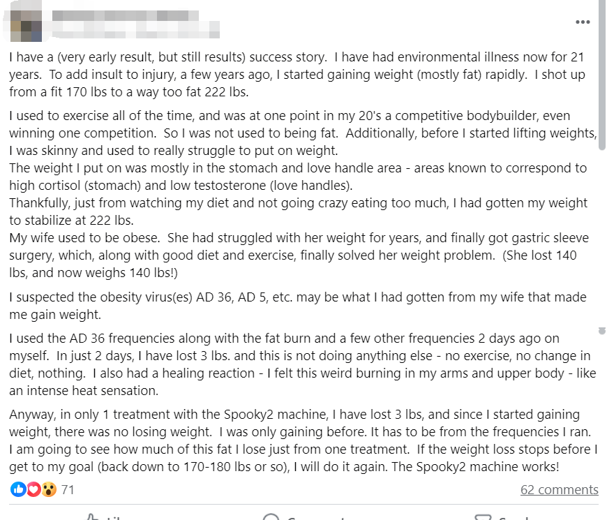 Success Story: 3lbs Lost in 2 Days with Spooky2