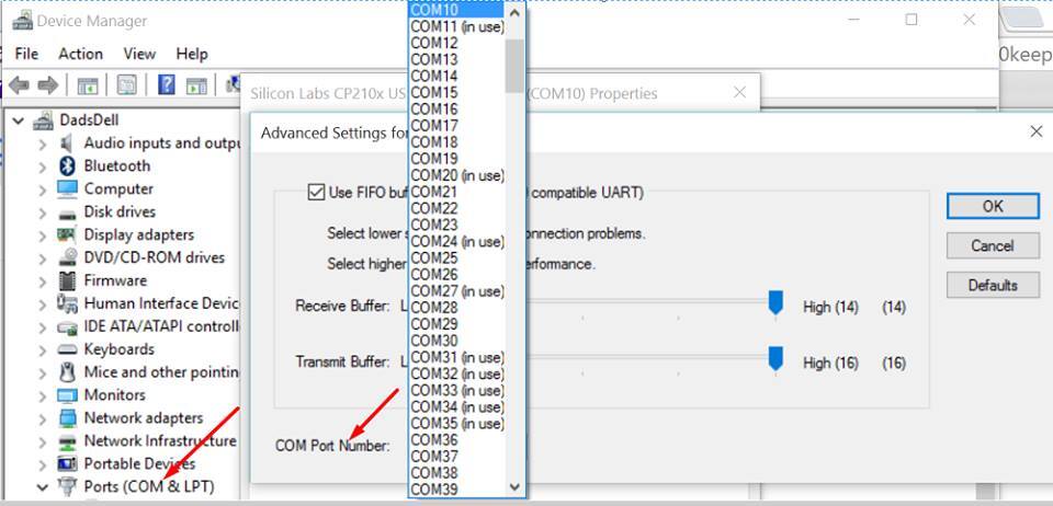 Com Port Number