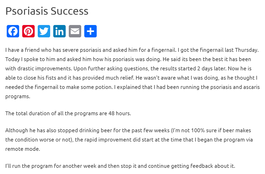 Psoriasis Success