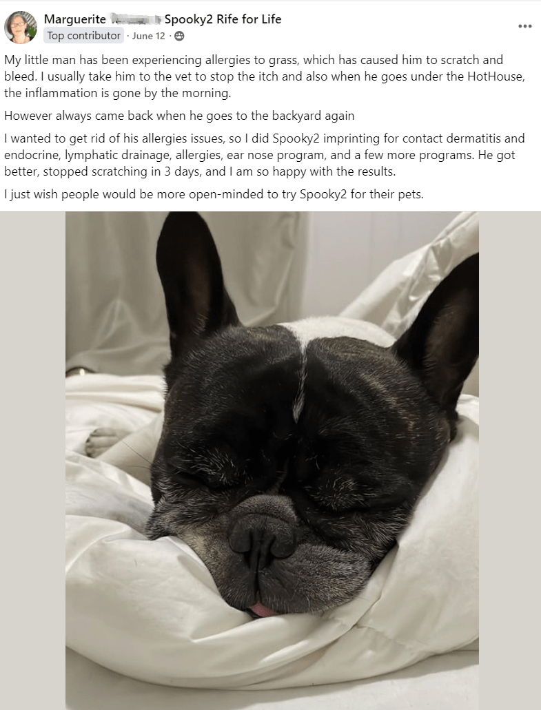 How I Used Spooky2 to Relieve My Dog's Allergies and Constipation