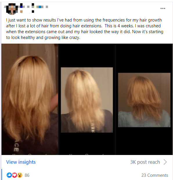 The Frequencies Helped My Hair Growth The Frequencies Helped My Hair Growth