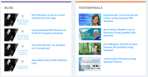 Blog and Testimonials