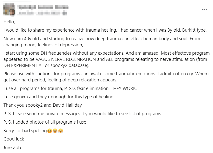 Overcoming Emotional Trauma Another user shared how Vagus Nerve Regeneration helped them heal from deep emotional pain, providing relief and relaxation.