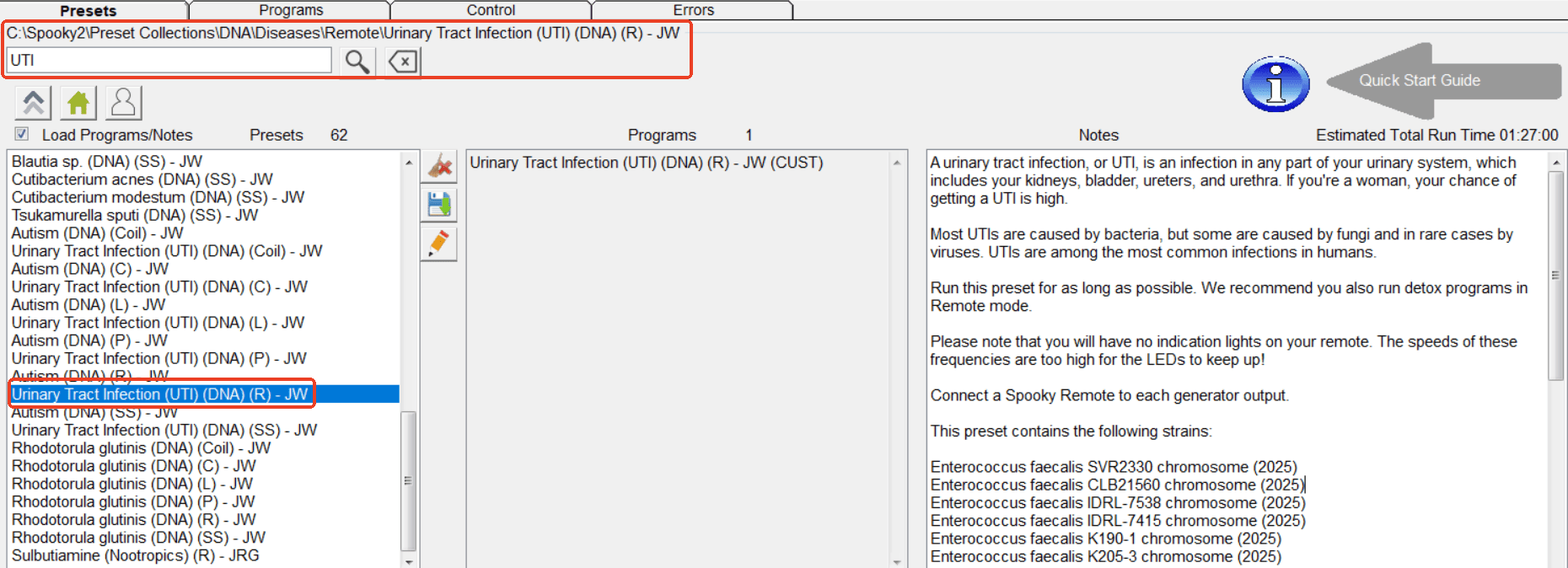 UTIs software