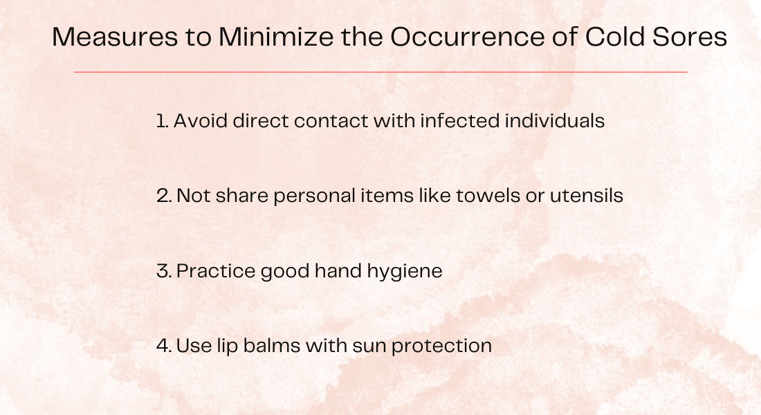 Measures to Avoid the Transmission of Cold Sores