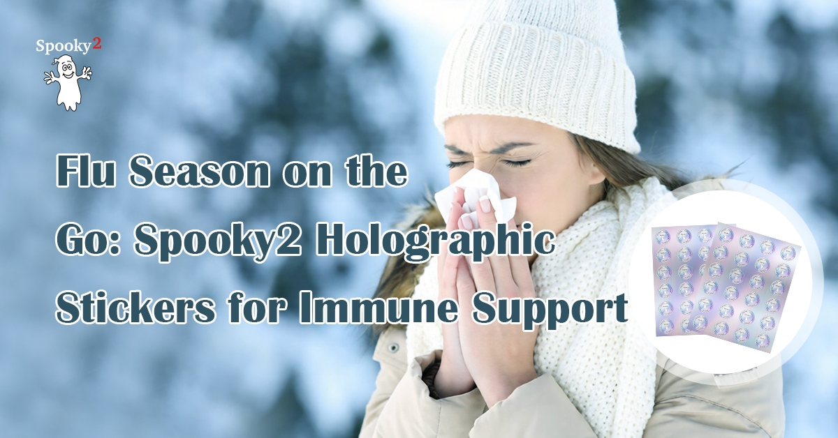 Flu Season on the Go Spooky2 Holographic Stickers for Immune Support