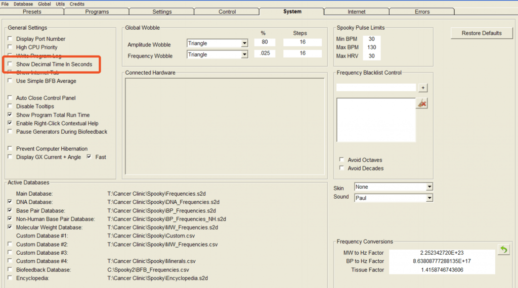 Times can be shown in seconds
